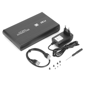 3.5インチHDDケースSATA-USB2.0アダプター外付けハードドライブエンクロージャー (2.5インチ3.5インチSSDディスク用) PC用HDDケース - Product Image 1