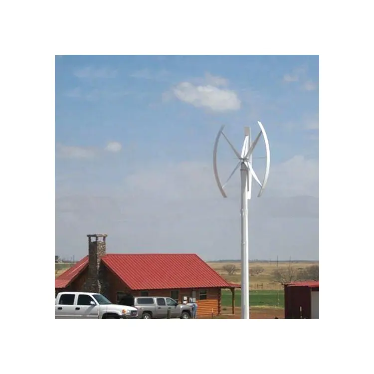 Alta efficienza uso domestico tetto montato nessun rumore 3kw turbina verticale del vento sistema