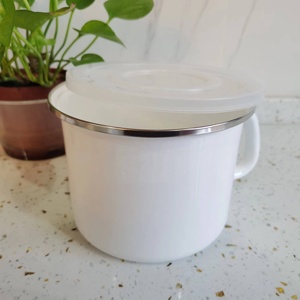 1L büyük kapasiteli emaye kupa pot emaye süt kupası bölümü ağız ile - Product Image 6
