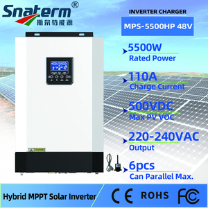 并联11KW 11000W 48VDC至220VAC太阳能混合逆变器，带48V220A MPPT太阳能充电控制器光伏输入450VDC - Product Image 2