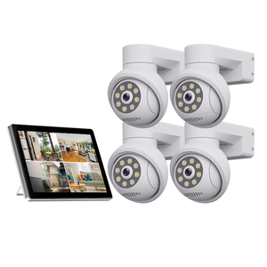 Sistema de cámara de seguridad de visión nocturna a prueba de agua de fábrica 5MP HD intercomunicador bidireccional Video PTZ WiFi solar IP NVR cctv kits de cámara - Product Image 1