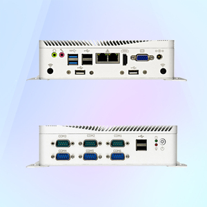 2 Lan 6 * Com Vga X86 Linux Barebone I3 8130U Gpio controlador computadora Industrial Mini PC integrada sin ventilador con Rs485 - Product Image 1