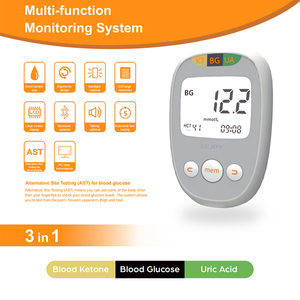 Sejoy 3 in 1 çok fonksiyonlu monitör kan keton ürik asit ölçer glikoz Test şeritleri - Product Image 3