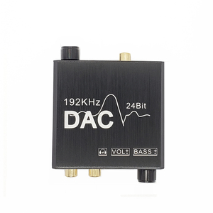 デジタル-アナログコンバータ192kHz DAC,ボリュームコントロール同軸SPDIFステレオL/R RCA 3.5mmジャックオーディオ - Product Image 3