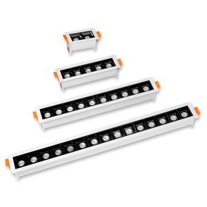 Spot kapalı gömme oturma odası Trimless kare LED tavan lineer alüminyum Downlight COB ızgara ışık - Product Image 2