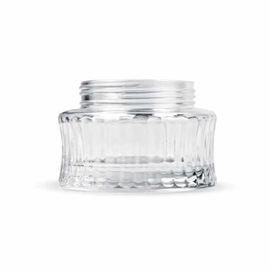 化粧品包装瓶ガラス製品クリーム色の瓶プラスチックカバースキンケア瓶100g - Product Image 1