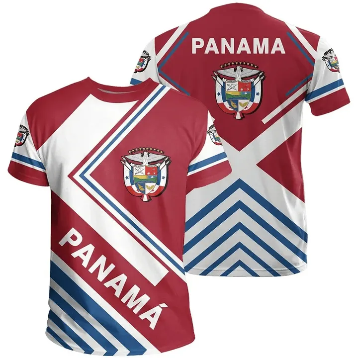 Chemises pour hommes avec drapeau du Panama par sublimation T-shirt surdimensionné avec logo et conception des nations de l'Amérique d'été pour hommes Fabricants de vêtements