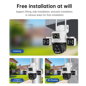 WERYSAFE 6K 20x变焦Ipc360无线摄像机5镜头三屏Ip户外Ptz摄像机双向音频12mp闭路电视安全摄像机 - Product Image 4