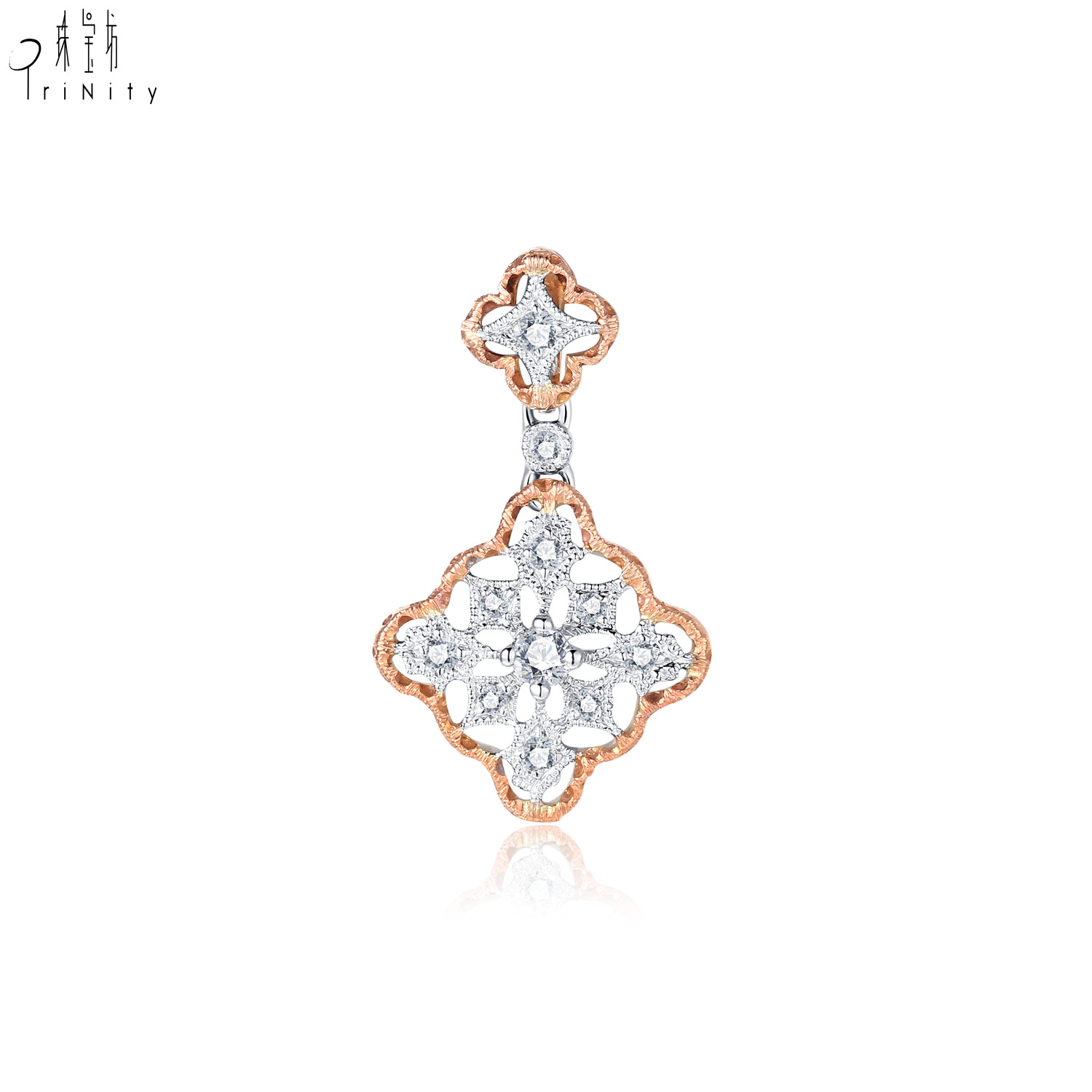 18K White amp; Rose Gold