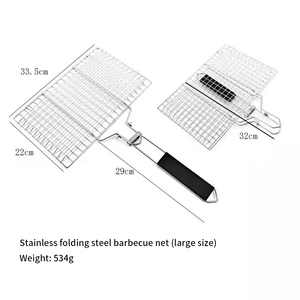 Izgara balık et sebze ve sülükler için açık pişirme için pratik barbekü aksesuarları Net klip - Product Image 3