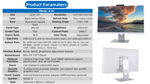 OEMオールインワンゲームデスクトップPC Intel Core CPU 8GB 16GB 32GB RAM SSD HDDデスクトップコンピュータ指紋アンロックAIO PC - Product Image 5