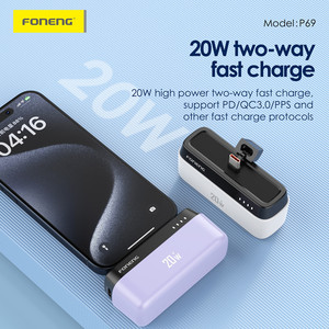 FONENG Mini 5000mah 20W With Built -In Stand Function Power Bank for TYPE- C Port Colorful <strong>Design</strong> - Product Image 3