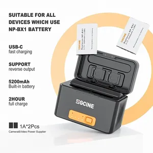 Sony PS-BX1 pil akıllı şarj için 5600 dahili NP-BX1 mAh hızlı şarj kutusu saklama kutusu şarj edilebilir DSLR kamera - Product Image 3
