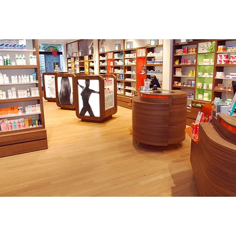 Farmacia productos de cuidado de la salud de interior de la tienda 3D diseño de dibujo tienda médica decoración interior