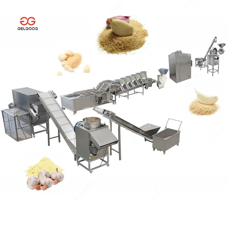 Máquina de fabricación de granos de ajo, planta de procesamiento de polvo de ajo y Moringa, coste de fábrica