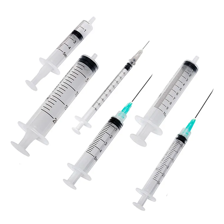 Medizinische sterile Einweg-Kunststoff Luer Lock Luer Slip Spritze Injektion spritze mit Nadeln
