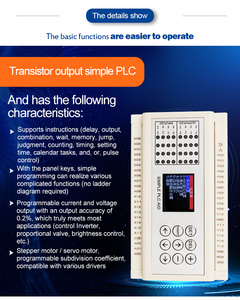 Huaqingjun 16-in 16-out <strong>Relay</strong> <strong>Output</strong> PLC 2-Channel Analog <strong>Inputs</strong> <strong>Outputs</strong> 0-5V 0-10V PLC for VFD - Product Image 2