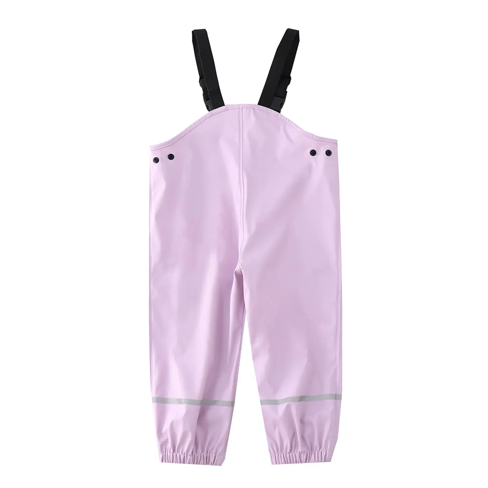 Pantalones de lluvia personalizados para niños, con tirantes impermeables, pechera de lluvia, Ovralls de juego de barro para niñas, 2023