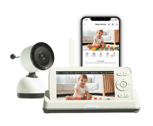 Rsmart 2MP WiFi หน้าจอ5นิ้วเสียงและการตรวจจับการเคลื่อนไหวฐานชาร์จฐานระบบสัมผัสเพื่อเล่นกล่อมเด็กกล้องพี่เลี้ยง - Product Image 1