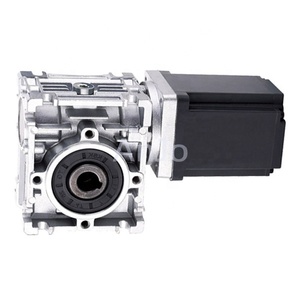Nuevo diseño de doble entrada eje de salida cuadrado Nema brida paso a paso Servo DC BLDC Motor gusano precio personalizado caja de cambios - Product Image 5