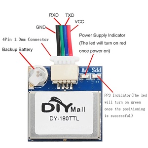 DY-180 DIYmall TTL Dual Glonass modulo GPS modulo di navigazione TTL livello 9600bps con Antenna GPS per Arduino FPV - Product Image 3