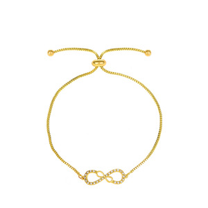 Lateefah OEM Thời trang đồ trang sức mỹ Micro Pave Kim Cương Zircon Infinity phụ nữ Vòng đeo tay - Product Image 1