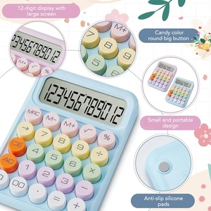 Ins Candy Color Calculadora Pantalla grande Botones mecánicos Dot Keyboard para la escuela y la Oficina - Product Image 5