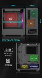 Customized with Power Supply OEM RGB Fans ATX <strong>Big</strong> Size Gaming Glass Side Panel <strong>Pc</strong> Computer <strong>Cases</strong> - Product Image 3