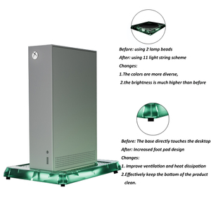 LEDライトスタンドミュージックマルチカラー垂直コンソールスタンドベース、XboxシリーズX/Sコンソール用IRリモート/APP/USBコントロール付き - Product Image 3