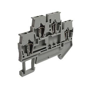 CE,TUV Electrical <strong>Double</strong> Level <strong>Spring</strong> Cage Self-locking DIN Rail Pluggable <strong>Terminal</strong> <strong>Blocks</strong> PA66 - Product Image 2