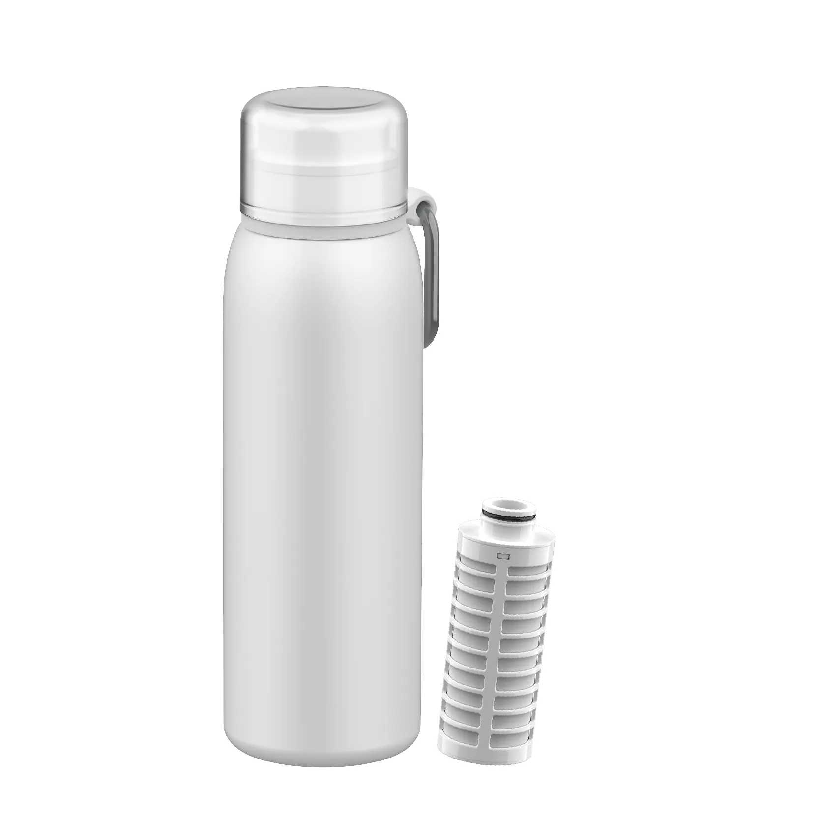2024 nuevo modelo de metal portátil sin BPA mantener caliente/frío acero inoxidable 304 pH 9 botella de filtro de agua alcalina