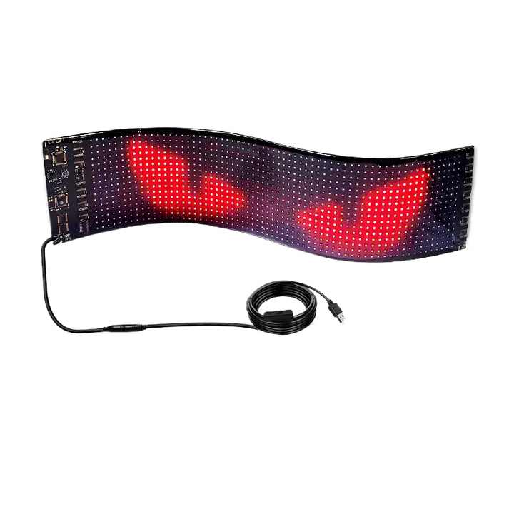 muenled Custom Car Scrolling Advertiser Pixel LED Panel App-Controlled Display