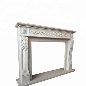 आधुनिक इनडोर प्राकृतिक पत्थर की चिमनी बिक्री के लिए चारों ओर लपेटे गए इंटीरियर सजावट के लिए फ्रेंच संगमरमर मैटल - Product Image 4