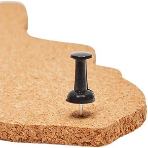 Dünya haritası çerçevesiz mantar ahşap pano gücü ile kendinden yapışkanlı destek duvar bülten tahtası dekor ev için, ofis, okul - Product Image 5