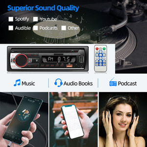 车载收音机立体声播放器数字蓝牙车载MP3播放器60Wx4调频收音机立体声音乐USB/TF带仪表板辅助输入 - Product Image 4