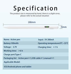 2025 Best Selling High Sensitivity Active <strong>Stylus</strong> <strong>Pen</strong> for Android/Ios Mobile Phone Tablet Ipad Capacitive Touch Screen - Product Image 6