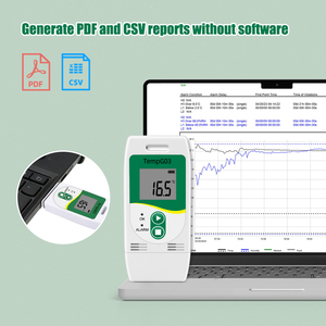 Registrador de humedad y temperatura de informe CSV y PDF de salida automática de almacenamiento de datos 32000 para medicina agrícola