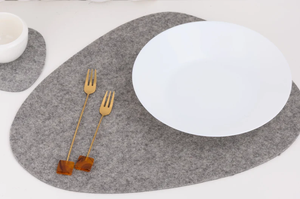 桌面保护定制毡垫隔热圆毡餐垫和杯垫 - Product Image 3
