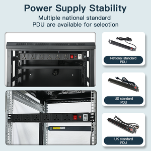 Cổ ddf Mạng Tủ 9U Slimline Wall Mount Swing khung máy chủ Rack 19 inch Tủ mạng 9U sản phẩm trong kho - Product Image 4