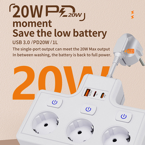 New <strong>EU</strong> Type Electric Power Strip <strong>Multi</strong> Wall Socket <strong>Adapter</strong> 3 Sockets <strong>Output</strong> Ports <strong>with</strong> USB Ports <strong>Plug</strong> Extension Board - Product Image 3
