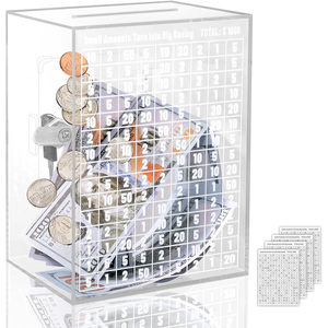 Tùy chỉnh plexiglass đề nghị hộp heo con Ngân hàng rõ ràng Acrylic Smash tiền hộp Acrylic từ thiện lá Phiếu tặng hộp với khóa - Product Image 1
