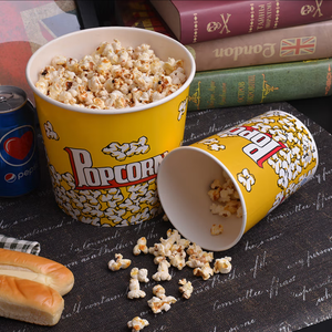 Siêu Bền 46Oz Leakproof Dùng Một Lần Bỏng Ngô Container Cốc Giấy Cho Movie Đêm Bỏng Ngô Xô Bồn Tắm - Product Image 5