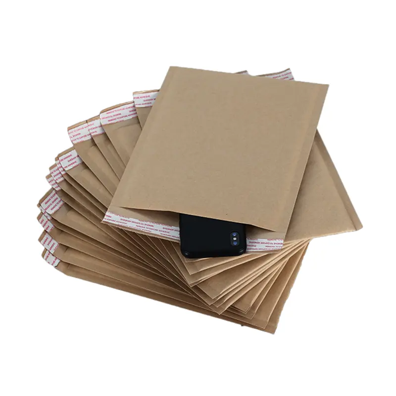 נייר קראפט חום מעטפות 100% pouches משלוח compostposterable שקיות לוגו מותאם אישית