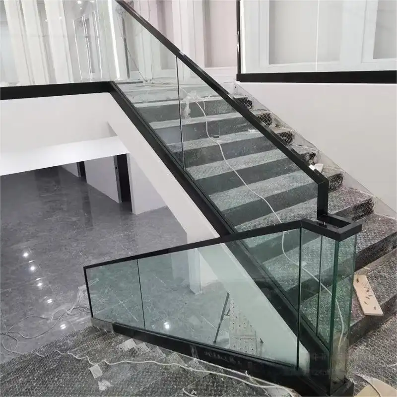 High quality aluminum alloy double side fixed slot glass guardrail base suitable for villa high-end club