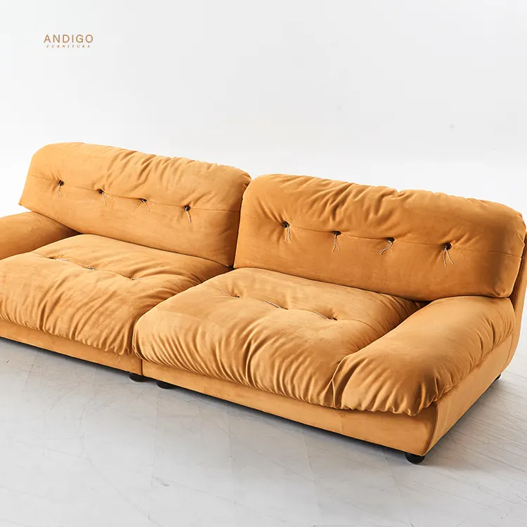 Juego de sofás de sala de estar de tela minimalista simple y moderna, muebles de lujo, diseño italiano, juego de sofás modernos de acero inoxidable de 2 piezas