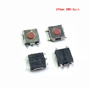 6*6*2.5 / 3.1 / 3.7 / 4.3 MM SMD Switch 4 / 5 PIN Feet TOUCH Micro ปุ่มกดสวิตช์6X6สีแดง TACT - Product Image 3