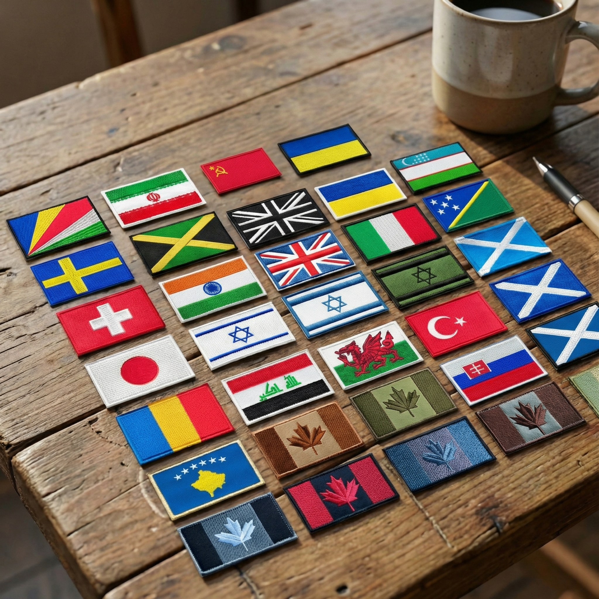 Parche Multicolor Personalizado de Bandera Nacional GRJ4028SF