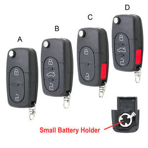 2/3/4 düğmeler için uzaktan anahtar kabuk durumda Fob için Audi A3 A4 A6 A8 TT Quattro RS4 verici HAA HU66 bıçak küçük pil tutucu - Product Image 1