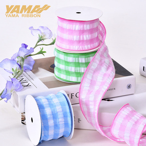 Yama stok satış 2.5 inç 63mm noel kırmızı ekose kablolu şerit 10 metre