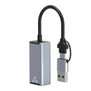 Type C / <strong>USB</strong> to Lan RJ45 Adapter Network Card 100Mbps Ethernet Converter - Product Image 4